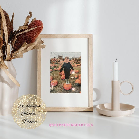 SMALL Personalised Glitter print