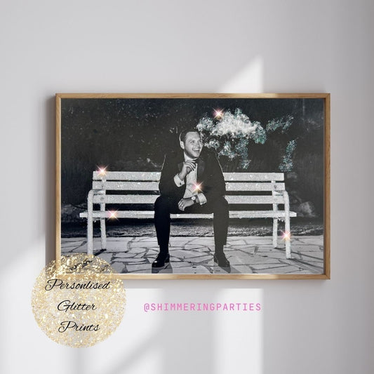 LARGE Personalised Glitter print