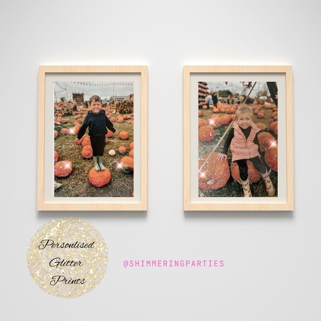 SMALL Personalised Glitter print